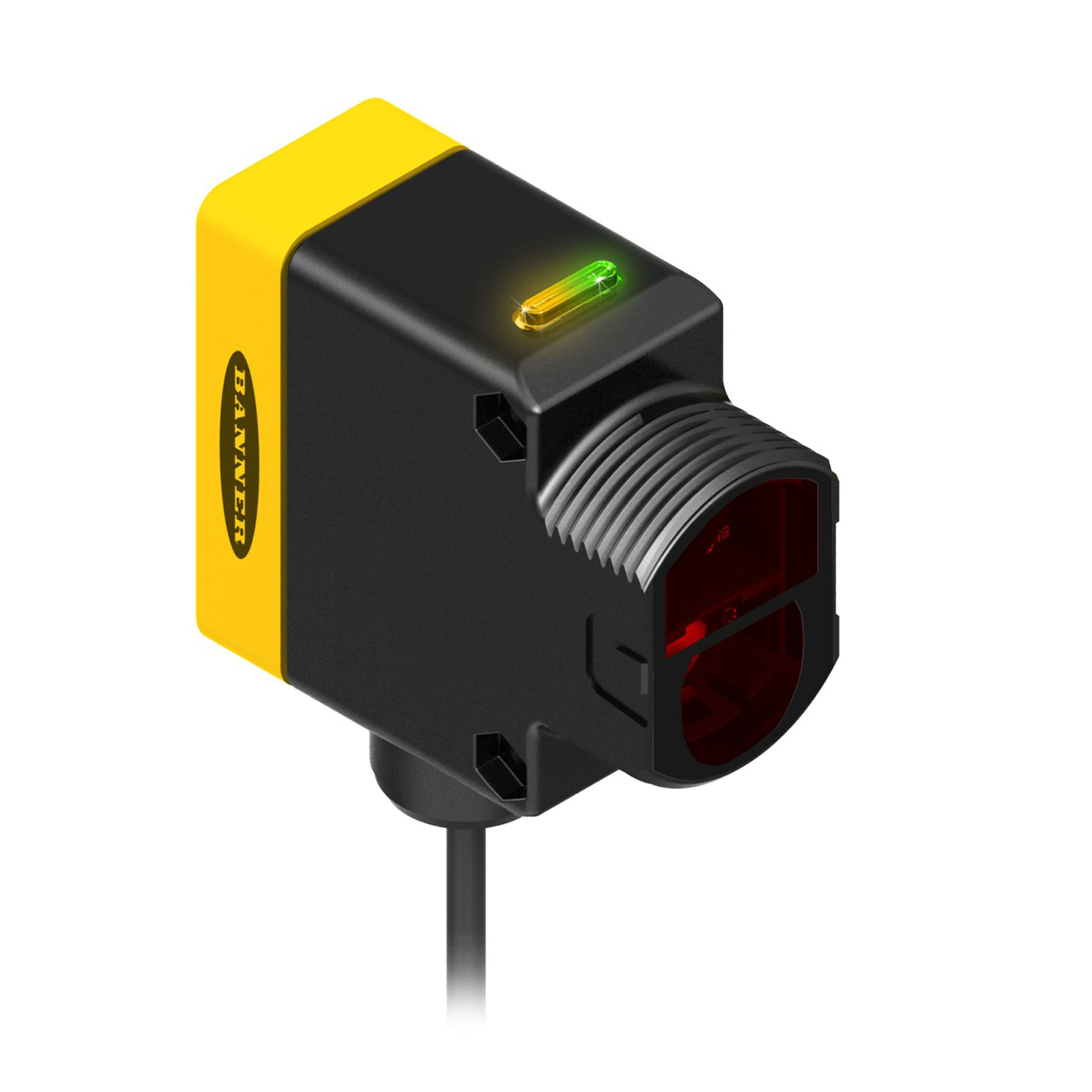 Banner Engineering Photoelectric Sensor; Opposed - Receiver; Rectangular; 60m Range; 24-250VAC / 12-250VDC; SPDT; LO/DO Configurable; 2m Potted Cable